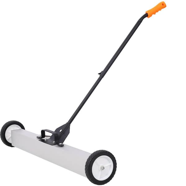 36" Rolling Magnetic Pick-Up Sweeper, Heavy Duty Push-Type with Release, for Nails Needles Screws Collection