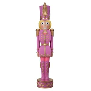 48 in. Purple and Gold Female Christmas Nutcracker