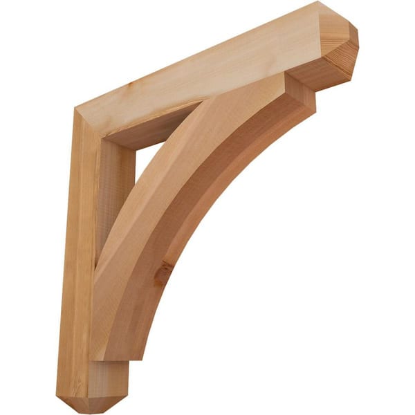 Ekena Millwork 3.5 in. x 26 in. x 26 in. Western Red Cedar Thorton Craftsman Smooth Bracket