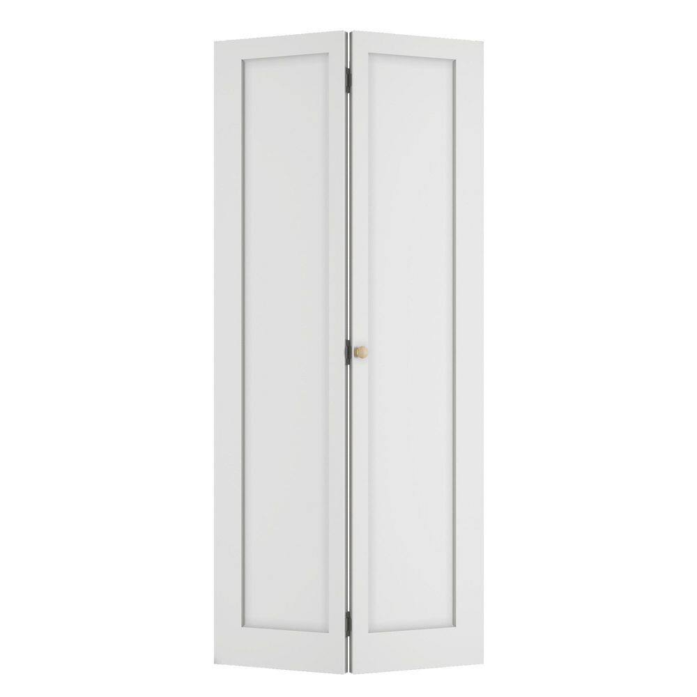 36 in. x 78.4 in. 1-Panel Hollow Core White Primed Molded Composite MDF Closet Bi-Fold Door with Hardware Kit price history on PriceWatchPro