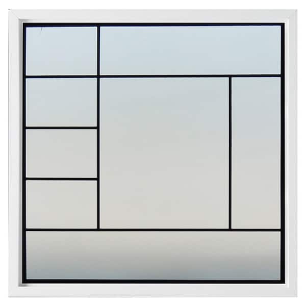 47.5 in. x 47.5 in. Metro Decorative Glass White Vinyl Frame Replacement Picture Window