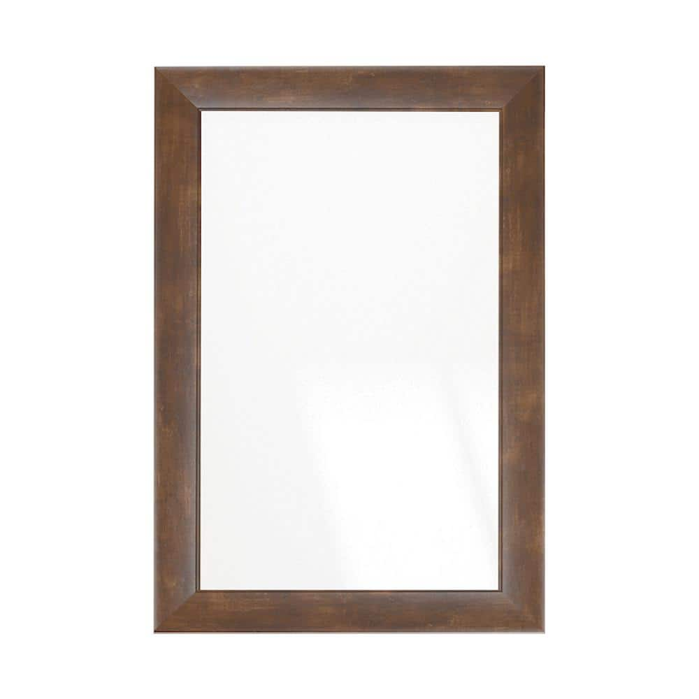 BrandtWorks Contemporary Mocha Walnut Brown Wall Mirror 25.5 in. W x 38 ...