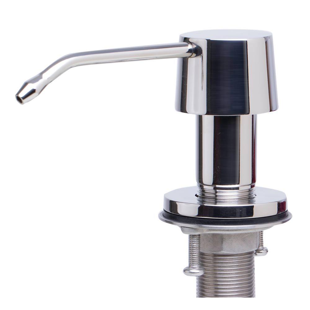 Polished Stainless Steel Modern Soap Dispenser with Refillable Bottle