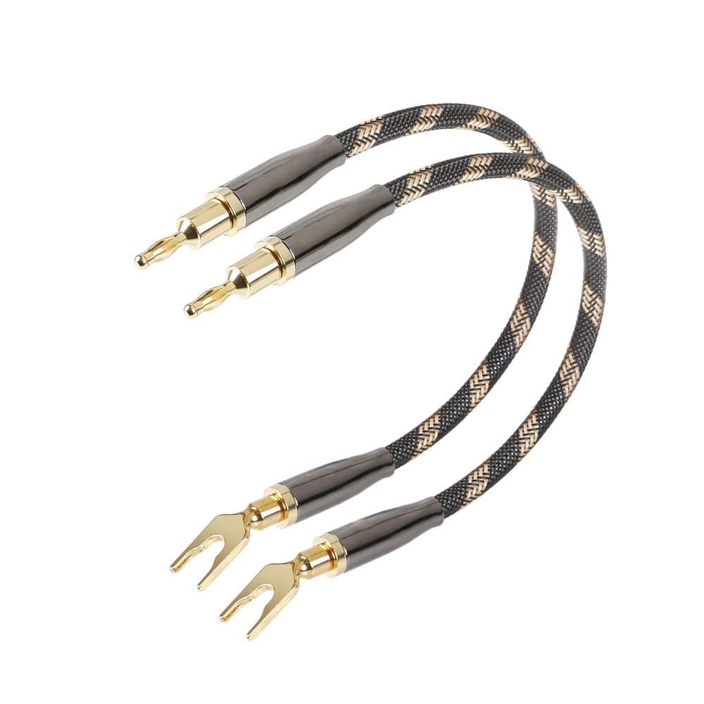 HI-FI Series 65 ft. 14 AWG / 2 Conductors Black Stranded Copper Speaker Wire with Banana to Spade Plugs price history on PriceWatchPro