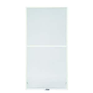 19-7/8 in. x 34-27/32 in. 200 and 400 Series White Aluminum Double-Hung Window Screen