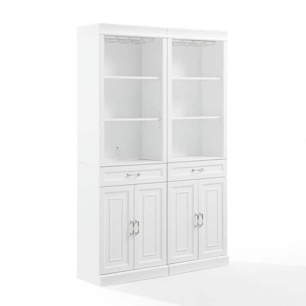 Stanton White Bar Cabinet Set (2-Piece)