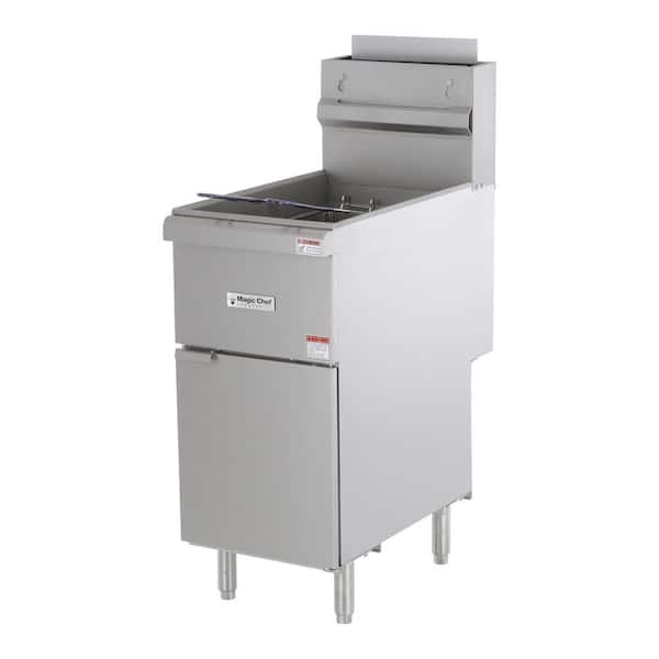 35 Qt. 50 lb. Stainless Steel Commercial Propane Gas Fryer - 120,000 BTU