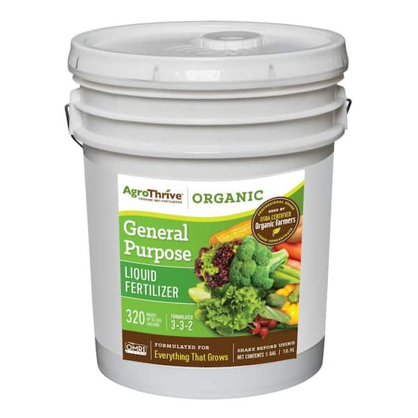 AgroThrive 5 Gal. General Purpose Organic Liquid Fertilizer