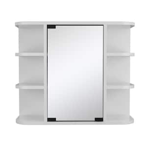 23.62 in. W x 19.68 in. H White Surface Mount Medicine Cabinet with Mirror