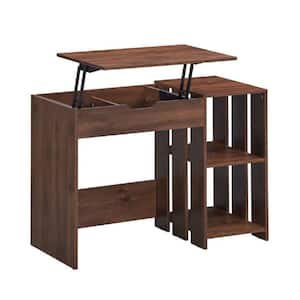 Aoibox 47.2 in. Square Brown Wood 2-Person Computer Desk with Monitor  Shelf, Double Workstation Extra Large Office Desks SNMX656 - The Home Depot