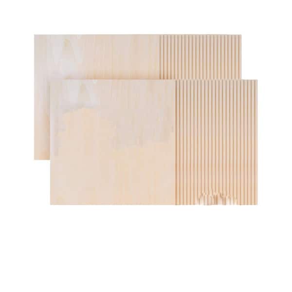 1/8 in. x 12 in. x 12 ft. Unfinished Basswood Plywood Project Panel for Laser Cutting, Wood Burning, DIY Crafts(48-Pack)