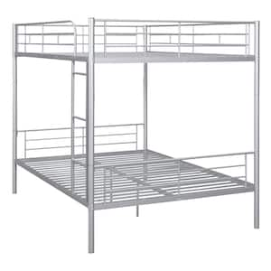 Full over Full Metal Bunk Bed, Sliver