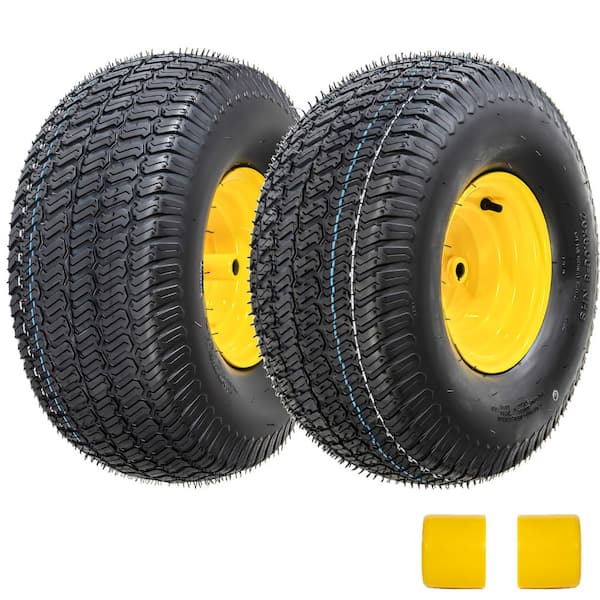 Set of 2 20x8.00-8 Lawn Mower Tires Wheel Assembly,3.5" Centered Hub with 3/4" Bore and 3/16" Keyway