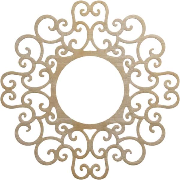 Ekena Millwork 0.25 in. x 38 in. x 38 in. Wood Medallion Moulding
