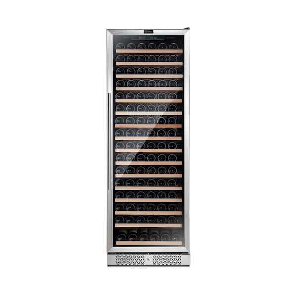 Empava 24 in. Single Zone 171-Bottle Free Standing and Built-In Wine Cooler in Stainless Steel