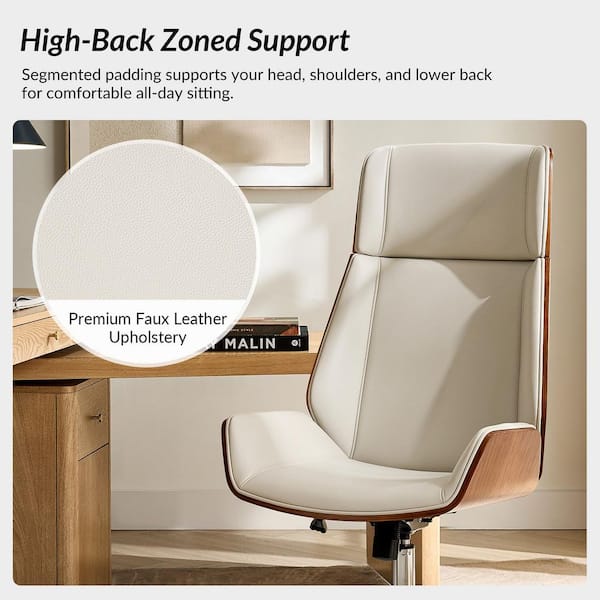 JAYDEN CREATION Thoth Modern Faux Leather Swivel Rocking Tilt