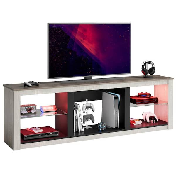 NEW Modern LED TV stand for 45-inch TVs with Large Storage Drawers and online Shelves