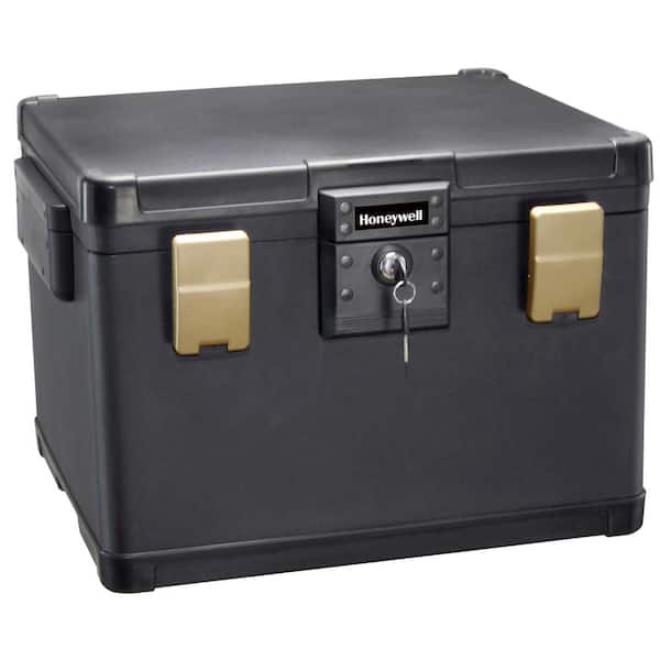 Honeywell 1.06 cu. ft. Molded Fire Resistant and Waterproof Legal Document Storage Chest with Key and Double Latch Lock