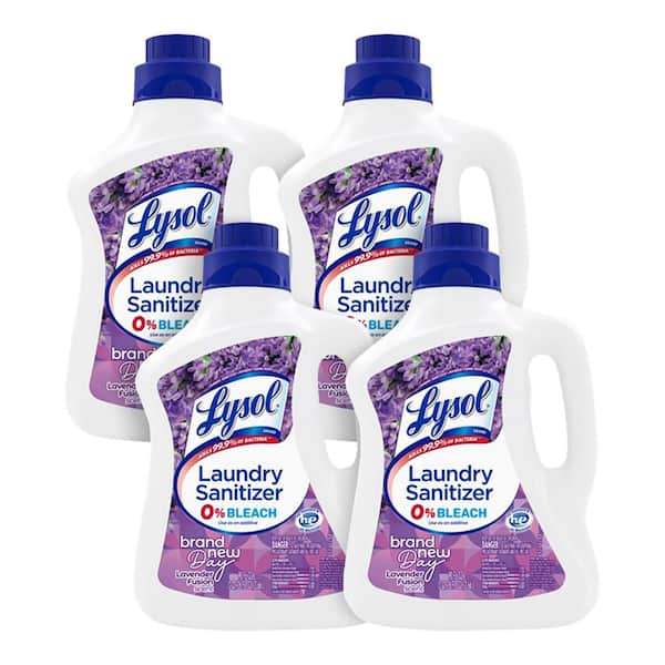 Brand New Day Disinfectant Laundry Sanitizer, Detergent Additive, Odor Eliminator, Lavender Fusion, 90 Fl oz (Case of 4)