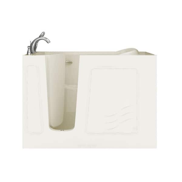 Universal Tubs Safe Economy 53 in. Left Drain Walk-In Soaking Bathtub in Biscuit