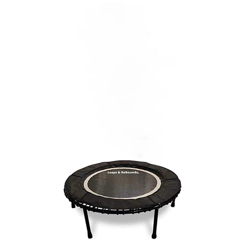 40 in. Mini Fitness Trampoline and Rebounder Gym Equipment, Gray