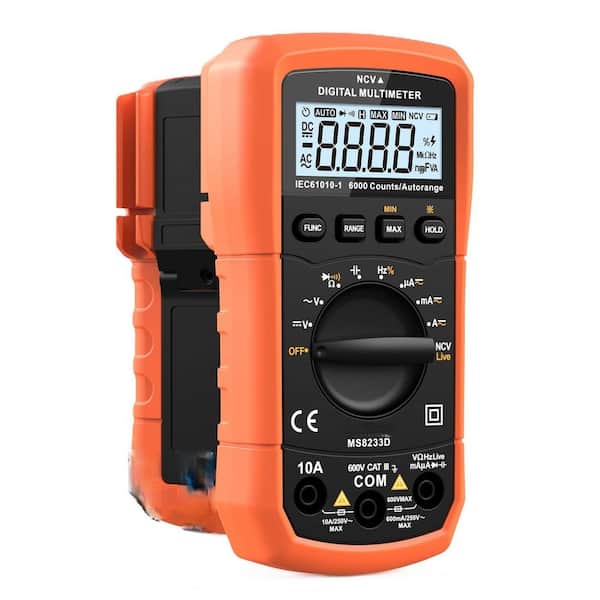 Adrinfly 6000 Counts Digital Multimeter, AC, DC, Ohm, Meter, Volt, Amp Tester Measures Voltage Current Resistance Live Wire Test