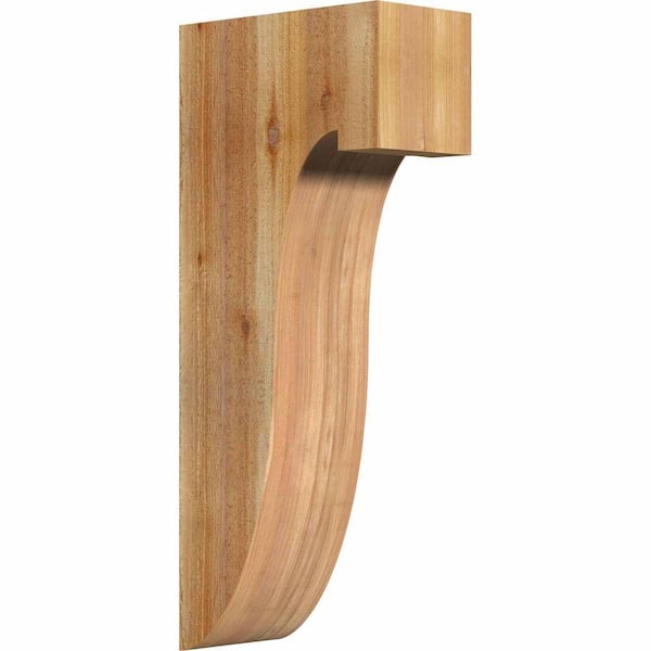 Ekena Millwork 6 in. x 12 in. x 28 in. Western Red Cedar Del Monte Rough Sawn Corbel