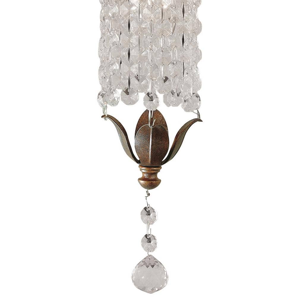 Versailles Inspired British Bronze Wall Sconce with Crystal Accents