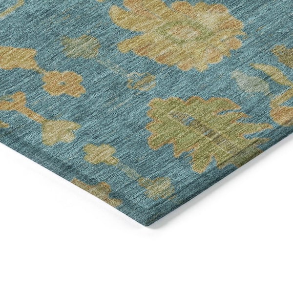 Chantille Machine Washable Indoor/Outdoor Abstract ACN1930 Teal 3 ft. x 4 ft. Area Rug