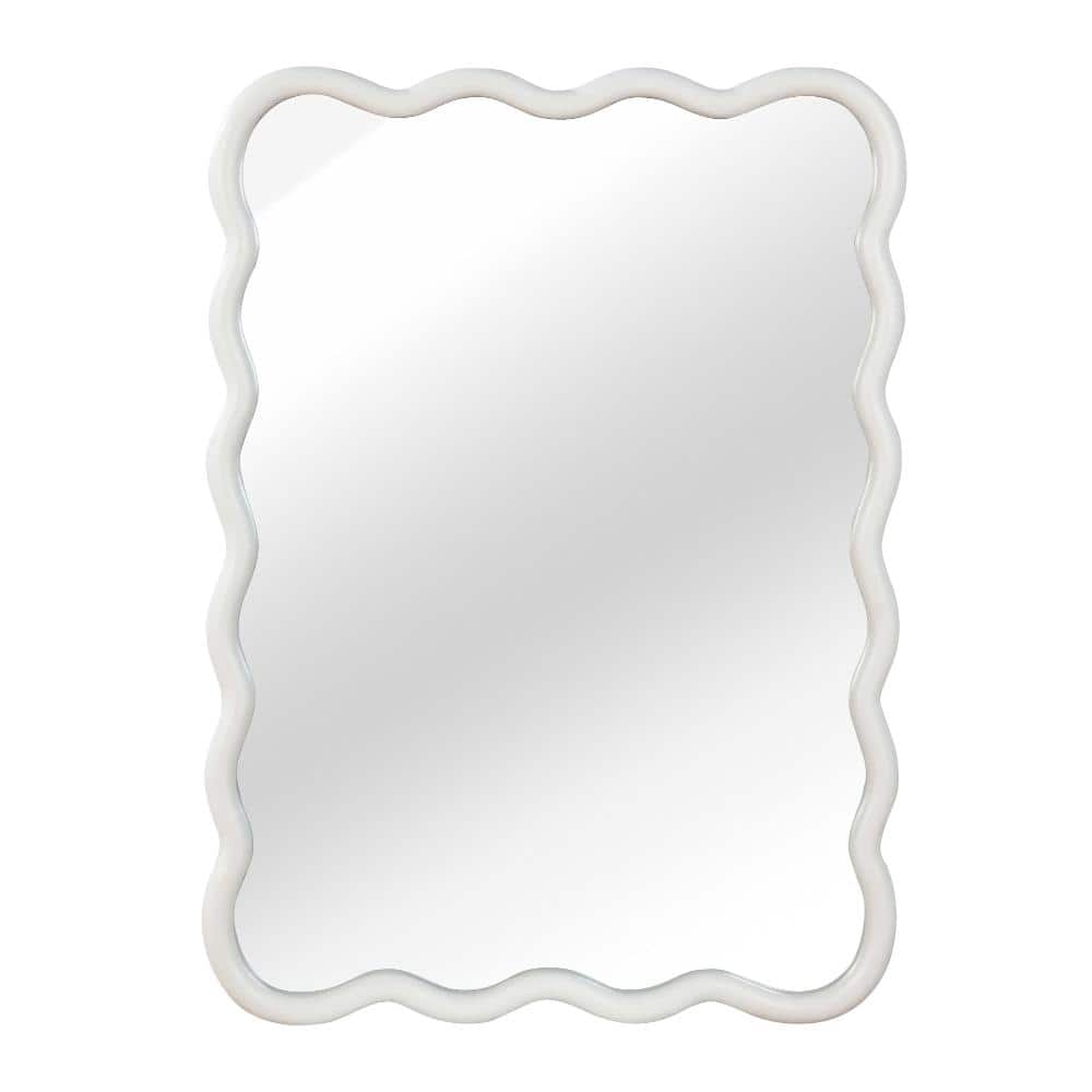 30 in. W x 40 in. H Rectangle Framed Wall Bathroom Vanity Mirror in White price history on PriceWatchPro