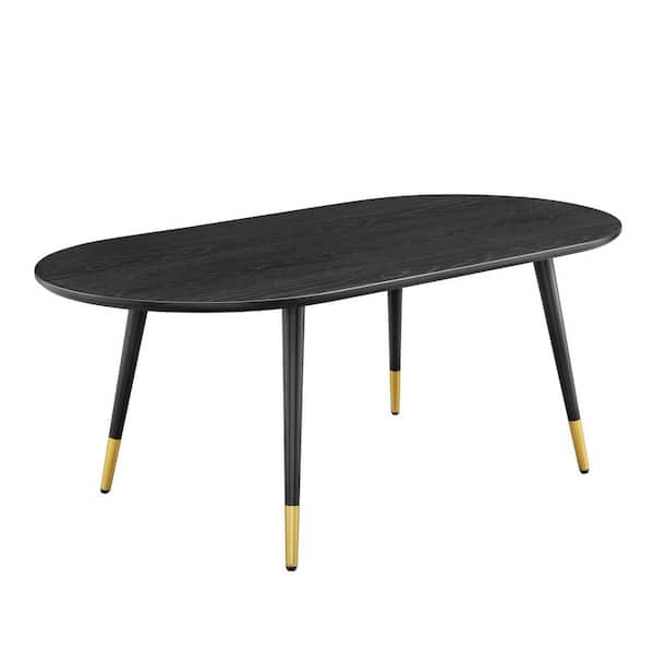 MODWAY Vigor 47 in. Black Large Square Coffee Table