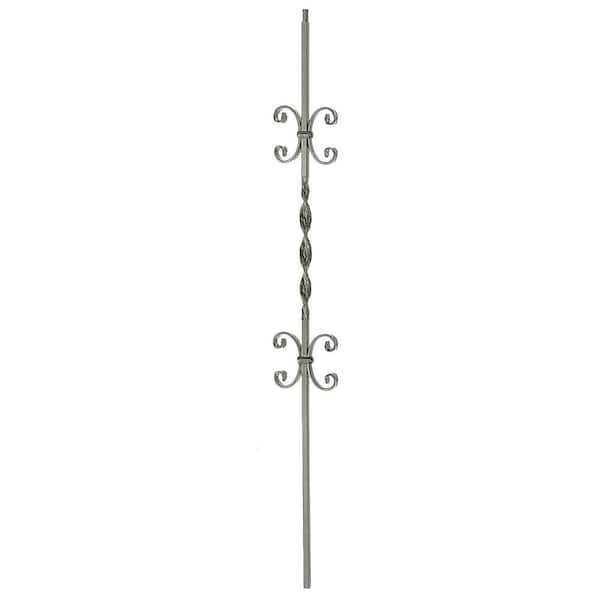 arteferro 44 in. x 1/2 in. Smooth Bar Single Ribbon Twist Metal Warm Nickel Stair Baluster