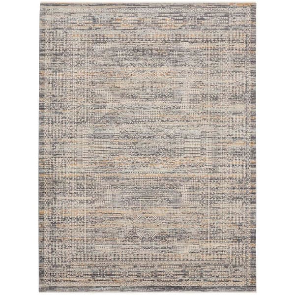 Nyle Ivory Slate 8 ft. x 10 ft. Vintage Persian Area Rug
