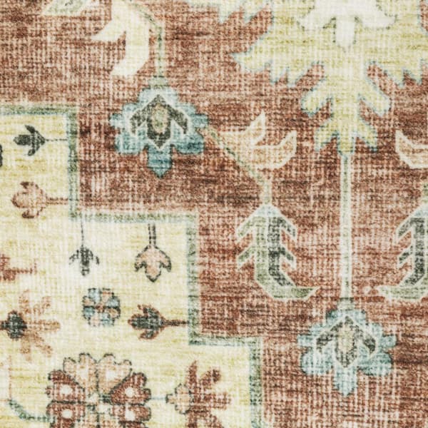 8 ft. x 11 ft. Ivory, Black Oriental Washable Area Rug