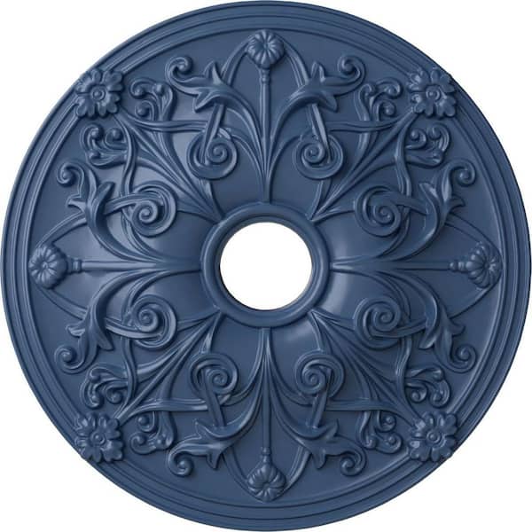 Ekena Millwork 2-1/8" x 23-5/8" x 23-5/8" Polyurethane Jamie Ceiling Medallion, Hand-Painted Americana