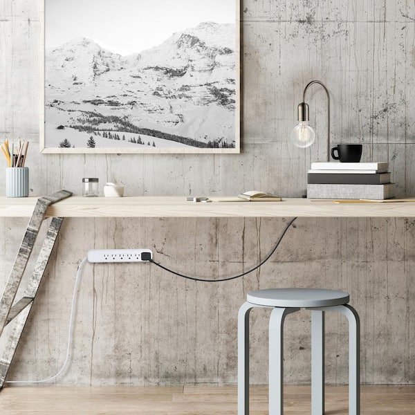 Designer Series 6 ft. 6-Outlet Power Strip, White