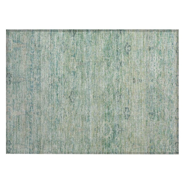 Addison Rugs Chantille Machine Washable Indoor/Outdoor Abstract ACN2090 Teal 1 ft. 8 in. x 2 ft. 6 in. Accent Rug