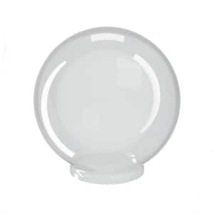 12 in. Dia Globe Clear Smooth Acrylic with 3.91 in. Outside Diameter Fitter Neck