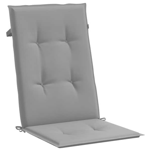 47.2 in. x 19.7 in. Gray Rectangular Outdoor Highback Cushion for Chair with Tufted Design (Set of 6)