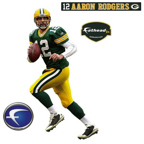 Fathead 18 In. x 32 In. Aaron Rodgers Green Bay Packers Wall Appliques