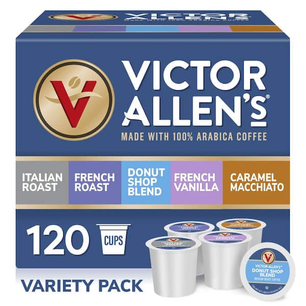 Victor Allen's Coffee Variety Pack Assorted Roast Single Serve Coffee Pods for Keurig K-Cup Brewers (120 Count)