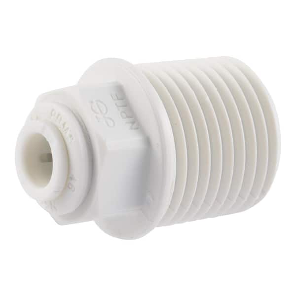 John Guest 1/4 in. x 1/2 in. Push-to-Connect Male Connector Polypropylene Fitting (10-Pack)
