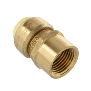 1/2 in. Push-Fit x 1/2 in. Female Pipe Thread Brass Coupling