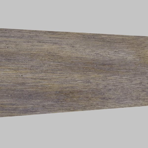 Generation Lighting - Prairie 62 in. LED Indoor/Outdoor Aged Pewter Ceiling Fan with Light Grey Weathered Oak Blades, Light Kit and Remote