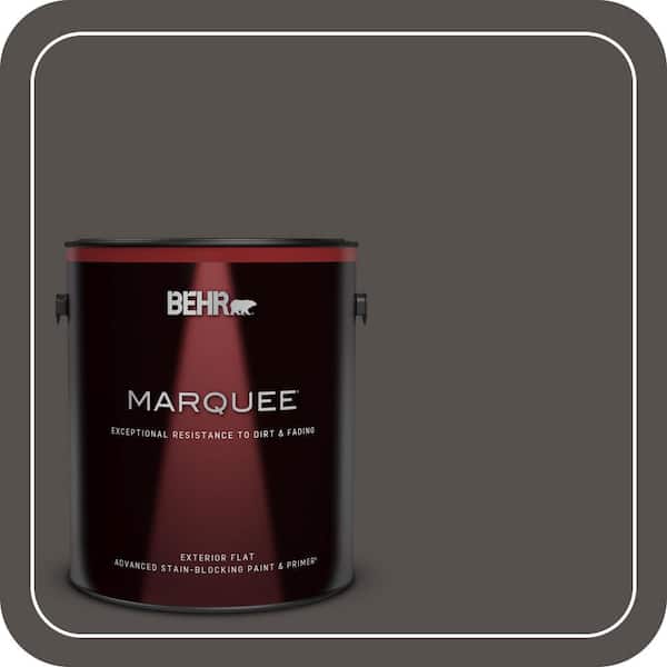 BEHR MARQUEE 1 gal. #790F-7 Dark Cavern Flat Exterior Paint & Primer