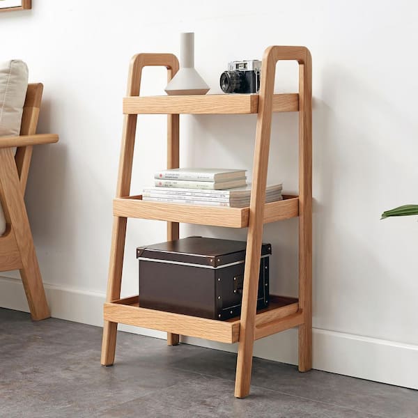 Tidoin Natural 3-Tier Wood Storage Rack (17.72 in. W x 31.5 Tidoin Natural 3-Tier Wood Storage Rack (17.72 in. W x 31.5