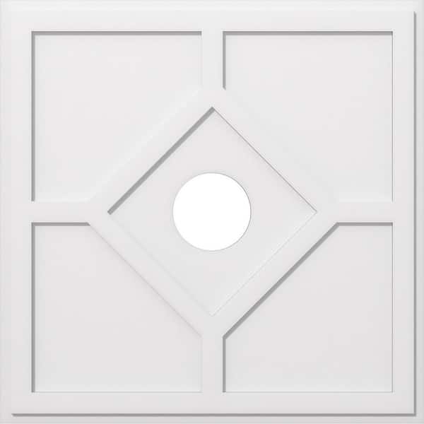 Ekena Millwork 1 in. P X 13-1/4 in. C X 38 in. OD X 7 in. ID Embry Architectural Grade PVC Contemporary Ceiling Medallion