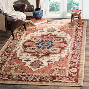 Chelsea Red/Ivory 9 ft. x 12 ft. Border Area Rug
