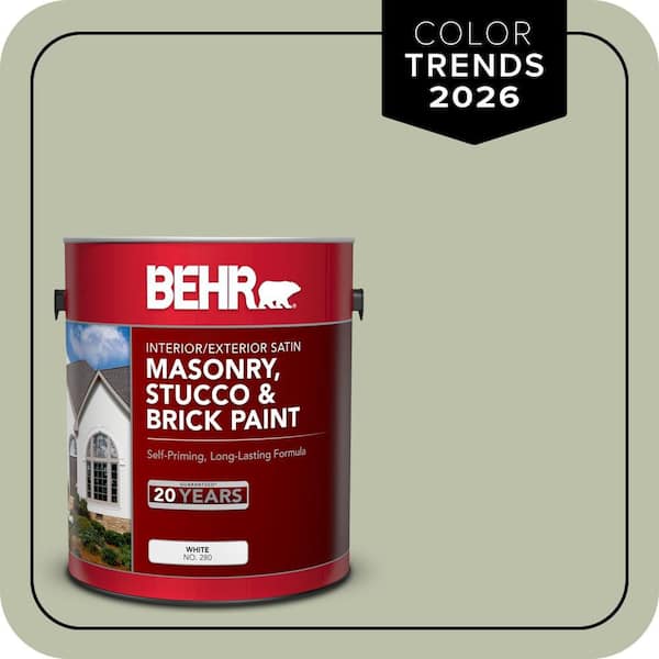 BEHR 1 gal. #S380-3 Urban Nature Satin Interior/Exterior Masonry, Stucco and Brick Paint