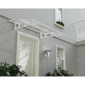 Bordeaux 5 ft. x 7 ft. White/Diffused Door and Window Awning